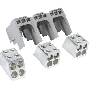 Schneider Electric Mechanical lug kit; aluminum; (4) 3/0 AWG-500kcmil; 3 lugs